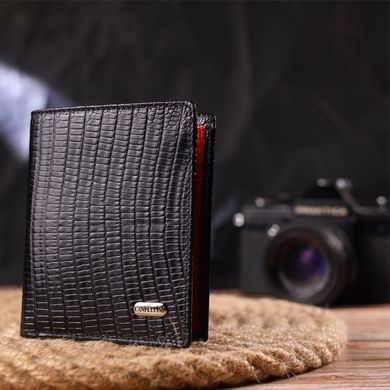 Мужское портмоне из натуральной фактурной кожи CANPELLINI 21501 Черное