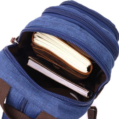 Надійний рюкзак з поліестру з великою кількістю кишень Vintage 22146 Синій
