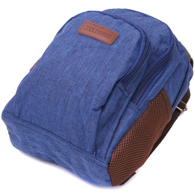 Надійний рюкзак з поліестру з великою кількістю кишень Vintage 22146 Синій