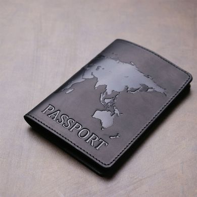 Обкладинка на паспорт Shvigel 13921 шкіряна Чорна