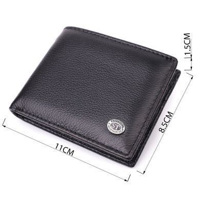 Відмінний затиск із натуральної шкіри ST Leather 22475 Чорний