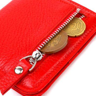 Чудовий жіночий гаманець невеликого розміру з натуральної шкіри CANPELLINI 21803 Червоний