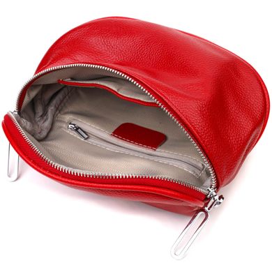 Женская полукруглая сумка через плечо из натуральной кожи 22081 Vintage Красная