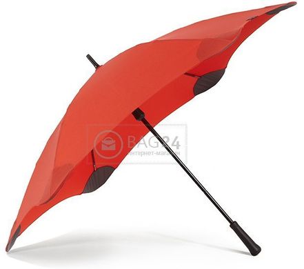Червона протиштормова жіноча парасолька-тростина, хутро, з великим куполом BLUNT Bl-classic-red, Червоний