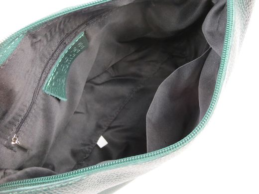 Жіноча шкіряна наплічна сумка на ремені Borsacomoda темно-зелена 810.014