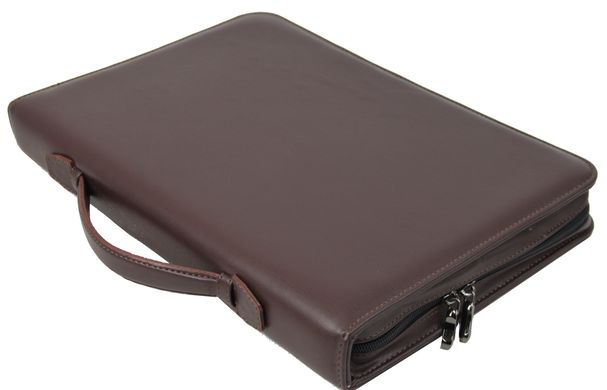 Папка-портфель мужская из эко кожи Portfolio коричневая