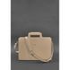 Женская кожаная сумка для ноутбука и документов светло-бежевая Blanknote BN-BAG-36-light-beige