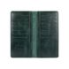 Эргономический дизайнерский зеленый кожаный бумажник на 14 карт с авторским художественным тиснением "Buta Art"