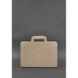 Жіноча шкіряна сумка для ноутбука та документів світло-бежева Blanknote BN-BAG-36-light-beige
