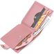 Горизонтальное женское портмоне из натуральной кожи Shvigel 16446 Розовый
