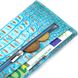Чудове портмоне для жінок з натуральної шкіри з тисненням під крокодила CANPELLINI 21703 Блакитне