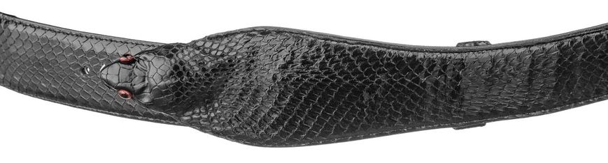 Ремень SNAKE LEATHER 18594 из натуральной кожи кобры Черный