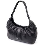 Якісна жіноча сумка багет KARYA 20838 шкіряна Чорний фото