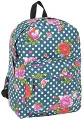 Легкий жіночий рюкзак в горошок з квітами 13L Paso 17-780D