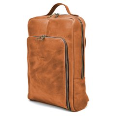 Рюкзак для ноутбука 15" дюймов RB-1240-4lx в коже крейзи хорс Коньячный
