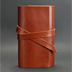 Натуральная кожаный блокнот (Софт-бук) 1.0 Коньяк - коричневый Blanknote BN-SB-1-st-k