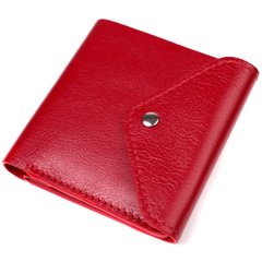 Яркий женский кошелек из глянцевой натуральной кожи GRANDE PELLE 16815 Красный