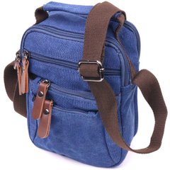 Практична чоловіча сумка із щільного текстилю 21246 Vintage Синя