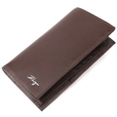 Вертикальний гаманець із натуральної шкіри KARYA 21138 Коричневий