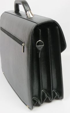Діловий портфель з еко шкіри Jurom, Польща 0-37-111 чорний