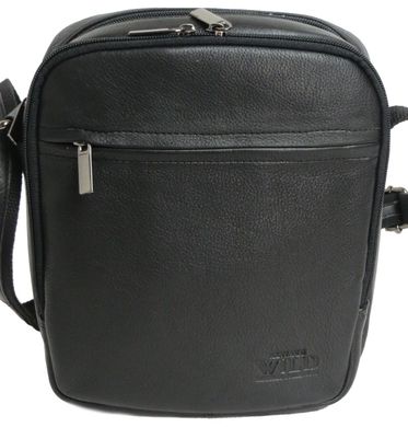 Вертикальная кожаная мужская сумка Always Wild 8021 NDM черная