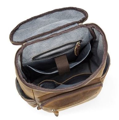 Дорожній рюкзак матовий Vintage 14887 Коньячний