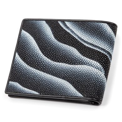 Портмоне мужское STINGRAY LEATHER 18061 из натуральной кожи морского ската Черное