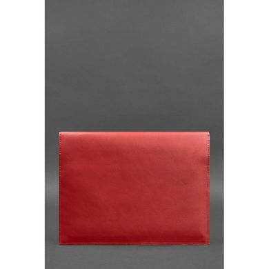 Натуральная кожаная женская папка для документов А4 (на магнитах) красная Blanknote BN-DC-1-red
