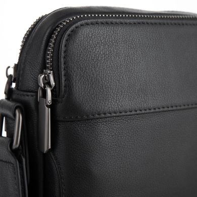 Мужская сумка через плечо кожаная Tiding Bag NA50-1570A Черный