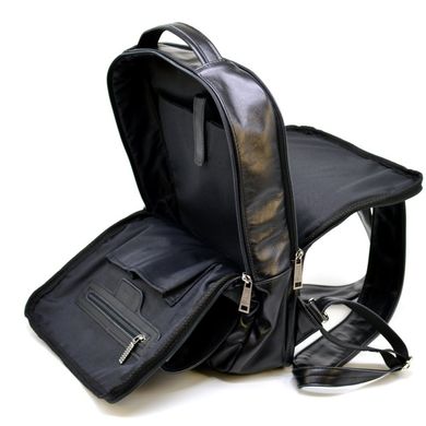 Чоловічий рюкзак з натуральної шкіри GA-7284-3md TARWA Чорний