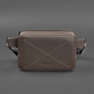 Шкіряна натуральна поясна сумка Dropbag Mini темно-бежева Blanknote BN-BAG-6-beige