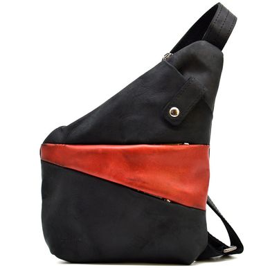 Рюкзак косуха на одно плечо TARWA RAR-6402-4lx черная c красным (уценка) Красный