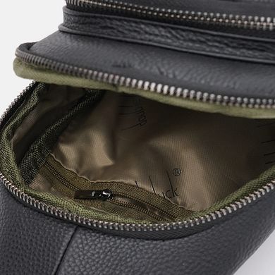 Мужской кожаный рюкзак через плечо Keizer K14040bl-black