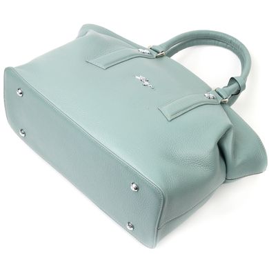 Ділова шкіряна сумка жіноча KARYA 20888 Бірюзовий
