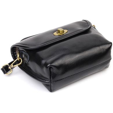 Ідеальна сумка крос-боді з натуральної шкіри 22132 Vintage Чорна