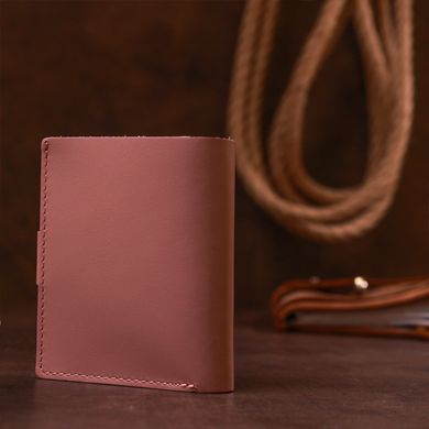 Компактне жіноче портмоне з натуральної шкіри Shvigel 16488 Рожевий