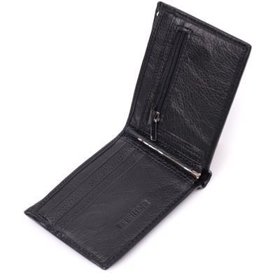 Гаманець-затиск з натуральної шкіри ST Leather 22476 Чорний