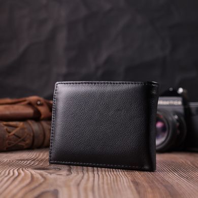 Гаманець-затиск з натуральної шкіри ST Leather 22476 Чорний