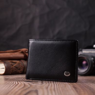 Гаманець-затиск з натуральної шкіри ST Leather 22476 Чорний