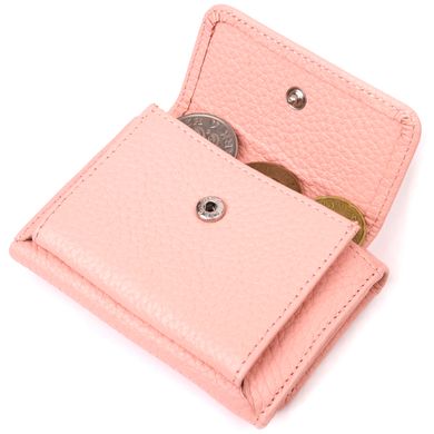 Миниатюрное женское портмоне из натуральной кожи KARYA 21317 Розовый