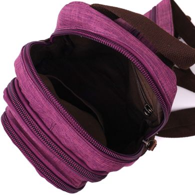 Модний рюкзак з поліестру з великою кількістю кишень Vintage 22147 Фіолетовий