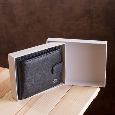Чоловічий гаманець ST Leather 18334 (ST102) натуральна шкіра Чорний