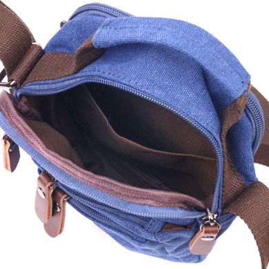 Практична чоловіча сумка із щільного текстилю 21246 Vintage Синя