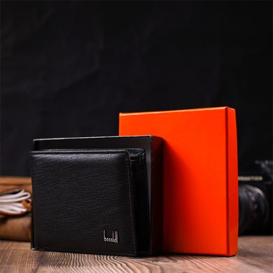 Зручний горизонтальний чоловічий гаманець із натуральної шкіри Vintage sale_15015 Чорний