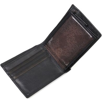 Зручний горизонтальний чоловічий гаманець із натуральної шкіри Vintage sale_15015 Чорний