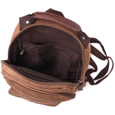 Зручний текстильний рюкзак з ущільненою спинкою та відділенням для планшета Vintage sale_15078 Коричневий