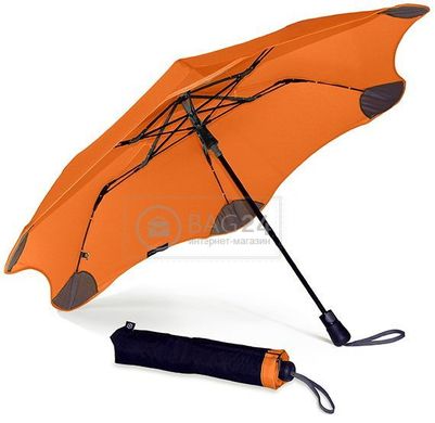 Оранжевый зонт-трость для женщин, противоштормовой, полуавтомат BLUNT Bl-xs-orange, Оранжевый