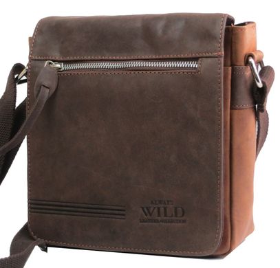 Міська шкіряна сумка на плече Always Wild BAG2HB коричнева