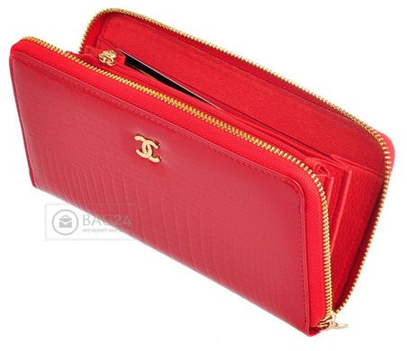 Шикарный женский кожаный кошелек CHANEL 13397, Красный