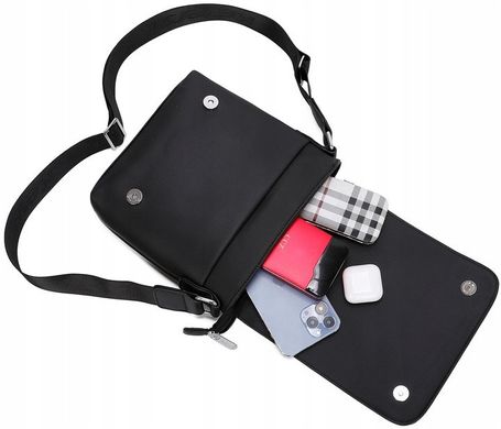 Чоловіча сумка планшетка із еко шкіри PU Reverse чорна